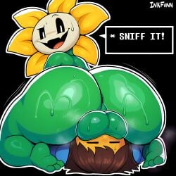2boys ass ass big_ass big_butt fat_ass fat_butt flowey_the_flower frisk huge_ass huge_butt inkfunn male male_only thick_ass thick_butt toby_fox undertale