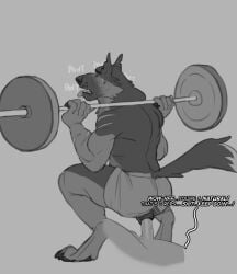 anthro canid canine canis cuntboy domestic domestic_dog duo exercise genitals german herding hi_res humanoid_genitalia intersex lddraws ludwig_(lddraws) male mammal muscular muscular_intersex penetration shepherd trans_(lore) trans_man_(lore) vaginal_penetration weightlifting workout