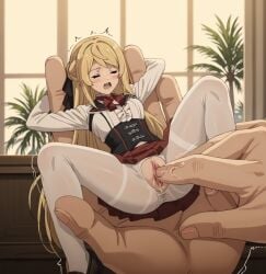 1boy 1girls ai_generated ariel_anemoi_asura extreme_size_difference female fingering giant larger_male macro male male/female micro micro_on_macro minigirl mrmaybe59 mushoku_tensei size_difference smaller_female