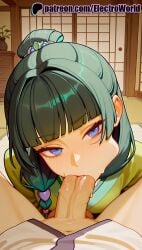 1boy 1girls 2025 ai_generated artist_name bangs blowjob blowjob_face blunt_bangs cock cum_in_mouth dick electroworld eyebrows_visible_through_hair fellatio female hi_res high_quality high_resolution highres indoors kusuriya_no_hitorigoto licking long_hair maomao_(kusuriya_no_hitorigoto) oral oral_sex patreon patreon_username penis plant potted_plant stable_diffusion straight sucking watermark