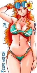1girls adult adult_female arm_tattoo arm_up armpit armpit_crease armpit_peek armpits bare_armpits bare_arms bare_belly bare_chest bare_hands bare_hips bare_legs bare_midriff bare_navel bare_shoulders bare_skin bare_thighs belly belly_button bikini bikini_bottom bikini_only bikini_top blue_fingernails blue_nail_polish blue_nails bracelet breasts busty busty_female cleavage closed_mouth_smile clothing collarbone curvaceous curvaceous_body curvaceous_female curvaceous_figure curvaceous_hips curvaceous_thighs curvy curvy_body curvy_female curvy_figure curvy_hips curvy_thighs earrings elbows exposed_armpits exposed_arms exposed_belly exposed_chest exposed_hips exposed_legs exposed_midriff exposed_navel exposed_shoulders exposed_skin exposed_thighs female female_focus female_only fingernails fingers flower flower_hair_ornament flower_in_hair flower_on_head groin hair_ornament hairless_armpits hand_behind_head hand_up high_resolution highres hourglass_figure large_breasts lean_figure long_hair looking_at_viewer mature mature_female midriff nail_polish nails nami nami_(one_piece) narrow_waist navel one_piece orange_eyebrows orange_eyes orange_eyes_female orange_hair orange_hair_female shaved_armpits shoulders side-tie_bikini simple_background slender_body slender_waist slim_waist smile smiley_face smiling smiling_at_viewer solo standing string_bikini sunglasses sunglasses_on_head swimsuit swimwear tattoo tattoo_on_arm tattooed_arm thick_thighs thighs upper_body white_background wide_hips zeroart924