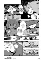 absurd_res anal anal_sex animal_genitalia animal_penis anus bodily_fluids clothing codyf0xx comic cum echidna echidna_penis english_text footwear forest forest_background gaping gaping_anus genital_fluids genitals greyscale hi_res knuckles_the_echidna male male/male mammal monochrome monotreme nature nature_background open_mouth penetration penis plant sega shoes sonic_the_hedgehog sonic_the_hedgehog_(series) tears text tree