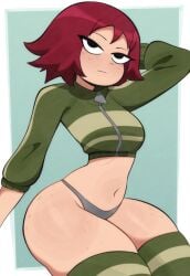 1girls 2d 2d_(artwork) absurd_res alternate_version_available aqua_background ass ass athletic athletic_female bangs big_ass big_breasts big_butt big_thighs black_eyes border bottom_heavy breasts bubble_ass bubble_butt clothes clothing cropped_jacket dat_ass digital_drawing_(artwork) digital_media_(artwork) eyebrows eyelashes fat_ass fat_butt female female_only fit fit_female freckles freckles_on_ass freckles_on_face freckles_on_thighs fringe front_view ginger ginger_hair green_clothing green_jacket half-closed_eyes hips hourglass_figure huge_ass huge_butt huge_thighs human human_only jacket kim_pine large_ass large_butt large_thighs legwear light-skinned_female light_skin medium_hair midriff narrowed_eyes navel newguy1091 pale-skinned_female pale_skin pose posing red_hair revealing_clothes scott_pilgrim shoulder_length_hair simple_background sitting skimpy skimpy_clothes skin_tight skindentation slim_waist smooth_skin solo solo_female stockings striped_clothing striped_legwear striped_stockings striped_thighhighs tagme thick_thighs thighhighs thighs thin_waist tight_clothing tight_fit topwear upper_body white_border wide_hips