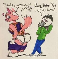 big_butt danger_rangers kappa mooning white_panties