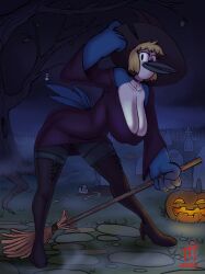 female female_focus female_only halloween halloween_costume mordecai's_mom night not_porn regular_show tagme thingshappen witch witch_costume witch_hat
