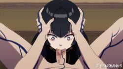 1boy 1boy1girl 2d_animation animated aya_rindo black_hair blowjob blowjob_face blue_eyes cum cum_in_mouth female head_grab henchan45 longer_than_30_seconds makeup male no_body only_blowjob pov_male shorter_than_one_minute sound tagme undead_female undead_girl_murder_farce video voice_acted