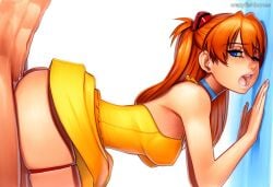 1boy 2025 ai_generated artist_name blue_eyes breasts crazyfishbones female long_hair male neon_genesis_evangelion orange_hair sex souryuu_asuka_langley straight