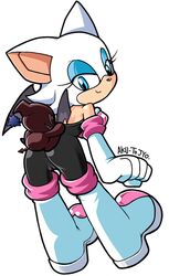 ambiguous_gender anthro anus ass back_view bat boots cameltoe chao_(sonic) clothes dark_chao female feral fur furry furry_ears gloves interspecies mammal pointy_ears pussy rouge_the_bat sega size_difference sonic_(series) sonic_the_hedgehog_(series) tight_clothes tojyo white_fur wings