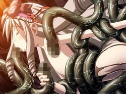 censored consensual_tentacles flat_chest game_cg koujin_rikka kuro_ai oral tentacle