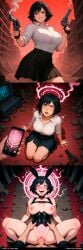 1boy 1boy1girl absurd_res ahe_gao ai_generated angry before_and_after big_breasts black_hair black_skirt bottomless brainwashing breasts bunny_ears bunnysuit cleavage corruption cum cum_inside defeated defeated_heroine devil_may_cry female from_above grabbing_waist happy hearts_around_head hi_res highres hypnosis hypnosis_app hypnotic_eyes kneeling lady_(devil_may_cry) lustful_mind male male/female mind_break mind_control missionary_position multicolored_eyes naughty_face pink_eyes pov saliva sex shirt shocked short_hair skirt smile straight surprised tagme thick_thighs tongue tongue_out vaginal_penetration voluptuous voluptuous_female white_shirt wide_hips