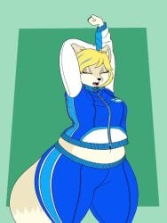 1girls 2d 3:4 big_breasts breasts female furry lj_caffie longer_than_10_seconds plump shorter_than_30_seconds slightly_chubby sound stretching tagme tagne thick_thighs vertical_video video wide_hips yawn