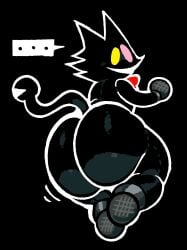 berryofmalice big_ass big_ass_(male) black_fur black_skin cat_mike_(deltarune) deltarune deltarune_chapter_4 feline furry male mike_(deltarune) solo_male tagme_(character) undertale undertale_(series)