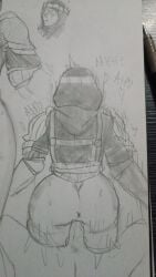 1boy 1girls armor armored_boots armored_dress armored_female armored_gloves ass big_ass big_penis black_prior dick female for_honor male motion motion_blur movement movement_lines ninila29art penis sentones traditional_art traditional_media traditional_media_(artwork)