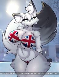 1girls absurd_res anthro anthrofied arctic_fox arctic_fox_(minecraft) big_breasts bikini blue_eyes breasts breasts_bigger_than_head busty canid canine curvaceous curvy curvy_female curvy_figure dialogue digital_media_(artwork) elzorrogomita england england_flag english_text eyebrows eyelashes female female_focus female_only flag flag_bikini fox fox_(minecraft) fox_ears fox_girl fox_tail foxgumie fur furry glistening glistening_body hi_res hourglass_figure huge_breasts inner_ear_fluff looking_at_viewer mammal microsoft minecraft mojang motion_lines solo text thick_thighs twitter_link video_games voluptuous voluptuous_female white_body white_fur white_skin wide_hips xbox_game_studios