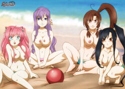 4girls bachou_mouki_(koihime) big_breasts breasts female kan'u_unchou_(koihime) koihime†_(series) koihime_musou kouchuu_kanshou multiple_girls nipples ryuubi_gentoku_(koihime)