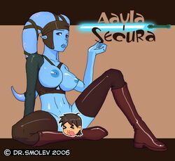 1girls aayla_secura censored drsmolev female female_only jedi solo star_wars twi'lek