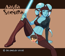 1girls aayla_secura censored drsmolev female jedi star_wars twi'lek