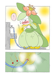 blush blushing closed_eyes hose hose_bulge hose_inflation inflation lilligant pokemon tagme