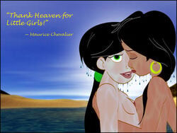 2girls col_kink crossover dark-skinned_female disney female female_only hoop_earrings indian indian_female interracial lesbian light-skinned_female melody_(disney) multiple_girls nipples shanti straight_hair the_jungle_book the_little_mermaid the_little_mermaid_ii:_return_to_the_sea young yuri