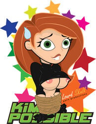 alternate_breast_size bondage breasts clothing disney female female_only graficos_lozano human kim_possible kimberly_ann_possible nipples rope solo straight_hair tagme underboob