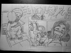 2femboys ass balls big_ass big_balls big_penis black_hair blowjob castle cham0h clothed comic femboy gay grabbing_balls hand_drawn homosexual huge_ass huge_cock latino latino_male long_hair male male/male mario_(series) mushroom mushroom_humanoid nathan_(thewastetunnels) nes_toad_(mario) nintendo oral original original_character pants pants_down penis penis_awe seductive seductive_eyes seductive_look shirt shoes sketch slurping sucking sucking_penis sucking_tip super_mario_bros. super_mario_bros._(nes) text thick_ass thick_thighs toad_(mario)2boys