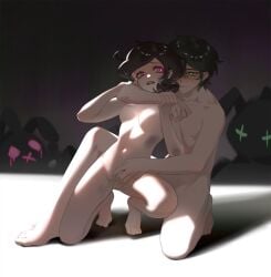 1boy 1girls 2d andrew_graves ashley_graves ashleygrav84480 brother_and_sister bruise bruised bruises chokehold choking fingering green_eyes incest no_nipples pink_eyes rape rubbing_pussy scared siblings the_coffin_of_andy_and_leyley touching_pussy