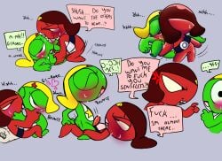 2boys amphibian frog gay gay_sex giroro holding_legs keronian keroro keroro_gunsou laying_on_back making_out riding riding_penis sloppy_kiss yeetymcbeet