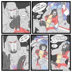 2boys 3boys ahe_gao ahegao_face alien alien_humanoid begging_to_cum blush blush_lines comic controlling controlling_another’s_orgasm cumming decepticon decepticon_insignia degrading dialogue dominance dripping_pussy edging eyes_rolling_back face_grab fuck_me_eyes hermaphrodite holding_down jacking_off_another jacking_off_partner megatron nuefass orgasm_control precum_drip red_eyes restrained_arms robot robot_alien robot_humanoid ruined_orgasm simple_background simple_coloring smile soundwave spread_legs starscream transformers transformers_g1 weak_ejaculation wet_pussy wings