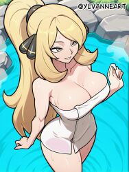 cynthia (pokemon) from nintendo by ylvanne