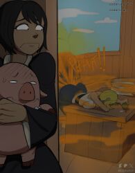 2girls big_ass big_butt billdenovo black_hair black_hair_female blonde_female blonde_hair blonde_hair_female color color_edit colored colored_sketch coloring_page colorization colorized colorized_edit colorshun curvy curvy_body curvy_female curvy_figure fart fart_fetish farting female gassy gassy_female naruto naruto_(series) naruto_shippuden pig sake sake_bottle shizune short_hair tonton tsunade