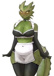 1girls 2026 anthro big_breasts blush blushing breasts clothed clothing curvaceous curvy cute epic_games female female_anthro female_only fortnite fortnite:_battle_royale green_body green_skin hips hourglass_figure humanoid lizard lizard_girl lizard_humanoid maid monster monster_girl scalie seductive sexy solo standing synthesis_(fortnite) tail thick_thighs thighhighs thighs video_games voluptuous voluptuous_female wide_hips yellow_eyes zevulpes