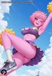 mina ashido from boku no hero academia by pikkiwynn