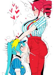 1futa 1girls 2d 2d_(artwork) ahe_gao ass big_ass big_breasts blowjob blush breasts clothed clothing cum cum_in_mouth cum_inside cyan_eyes cyan_hair deepthroat fellatio female futa_on_female futanari gloves hatsune_miku head_grab hi_res huge_breasts irrumatio kasane_teto large_breasts light-skinned_female light-skinned_futa light_skin long_hair looking_at_another looking_at_partner looking_pleasured looking_up mesmerizer_(vocaloid) mesmerizer_miku mesmerizer_teto necktie open_mouth oral oral_penetration oral_sex penis penis_in_mouth pleasure_face red_eyes red_hair rolling_eyes side_view simple_background sucking sucking_penis throat_fuck tongue tongue_out twintails vocaloid white_background xipa