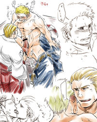 2boys billy_kane fatal_fury gay geese_howard japanese_text king_of_fighters male male_only snk tagme text translation_request video_games yaoi