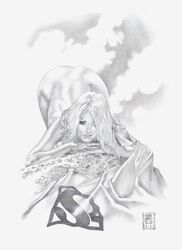 dc gene_espy monochrome supergirl tagme