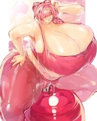 1girls big_ass big_breasts breasts cameltoe chubby chubby_female clothed exercise_ball exercise_clothing eyes_closed female grinding grinding_through_clothes hair_ornament hairbow hairclip huge_ass huge_breasts huge_butt kurameki_kyou kuramekira larribee mature_female pink_hair plump ponytail pussy pussy_juice pussy_juice_drip sports_bra sportswear sweat sweatdrop sweaty sweaty_body sweaty_breasts thick_thighs virtual_youtuber voluptuous voluptuous_female workout workout_clothes wtgn_grim yoga_pants