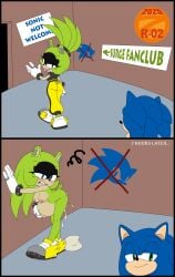 2025 absurd_res afrosoricid anthro areola ass belly big_belly biped black_clothing black_shirt black_topwear blue_body blue_hair blush bodily_fluids bottomwear bracelet breasts closed_smile clothed clothing countershade_face countershade_torso countershading cum cum_inside cum_on_butt cum_pool duo ear_piercing ear_ring english_text eulipotyphlan female footwear genital_fluids gloves green_bottomwear green_clothing green_eyes green_hair green_pants hair hand_on_own_belly handwear hedgehog hi_res idw_publishing inflation instant_loss_2koma jewelry leaking_cum long_hair looking_at_another looking_at_viewer looking_back looking_back_at_another male male/female mammal medium_breasts mostly_nude mouth_closed navel nipple_piercing nipples open_mouth pants piercing ring ring_piercing sega sharp_teeth shirt shoes smile sneakers sonic_the_hedgehog sonic_the_hedgehog_(comics) sonic_the_hedgehog_(idw) sonic_the_hedgehog_(series) surge_the_tenrec tan_body tan_countershading teeth tenrec text tongue tongue_out topwear white_clothing white_gloves white_handwear zeta_r-02