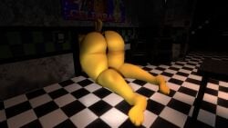 3d ass ass_bigger_than_head ass_focus ass_up asshole chiku chiku_(cryptia) chiku_(cryptiacurves) cryptiacurves fredina's_nightclub stuck stuck_in_vent