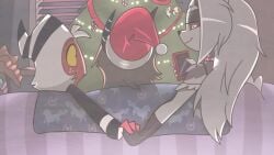 animated ass big_ass big_breasts christmas demon english_audio english_voice helluva_boss jizoku kato777 loona_(helluva_boss) moxxie_(helluva_boss) naked police sex tagme tongue_out video wolf_girl