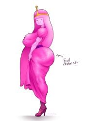 1girls adventure_time ass big_ass big_breasts big_butt big_hips big_thighs breasts cartoon_network evil_container female female_only gigantic_ass gigantic_butt green_skin hips huge_ass huge_boobs huge_breasts huge_butt huge_hips huge_thighs massive_ass massive_butt meme_reference pink_body pink_hair pink_skin princess_bubblegum ruddyrzaq solo text thick_thighs thighs voluptuous voluptuous_female white_hair wide_hips wide_thighs