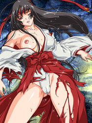 1girls female nolia one_breast_out queen's_blade tagme tomoe_(queen's_blade)