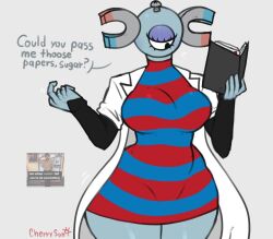 cherrysun tagme tagme_(artist) artist_name tagme_(character) marie_(agent_strudel) magnemite generation_1_pokemon pokemon pokemon_(species) anthro anthrofied labcoat coat milf cyclops one_eye text 1girls female female_only female_focus half-closed_eyes bedroom_eyes eyelashes breasts boobs tits big_breasts clothed dress curvy curvy_figure thick_thighs robot robot_girl robot_humanoid shiny_body clothing agent_strudel artist_request original_character original_characters oc magnet thick_hips 2025 simple_background