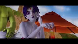 1boy 1girls 3d animated ass beast_boy breasts cum cum_in_pussy cum_inside faustterm feet female male nipples nude pussy raven_(dc) sex sound tagme teen_titans vaginal vaginal_penetration video