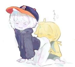 2boys ass ass_lick ass_licking blue_eyes cap cum cum_drip eating_ass femboy gay gay_sex guest_(roblox) noob noob_(roblox) penis roblox roblox_avatar roblox_game robloxian saliva saliva_on_face sweatdrop sweater two_boys two_guys white_background white_hair white_skin yellow_hair yellow_skin