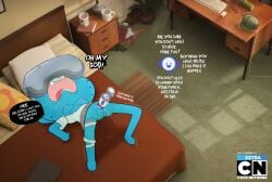 2d 2d_(artwork) 2girls accurate_art_style breasts breasts_out cartoon_network clothed eyaculation gosgoz hulu nicole_watterson ori_(the_wonderfully_weird_world_of_gumball) sex_toy the_amazing_world_of_gumball the_wonderfully_weird_world_of_gumball vibrator vibrator_in_pussy yuri