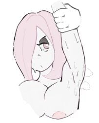 armpit arms_up disgusted little_witch_academia sucy_manbavaran sweating