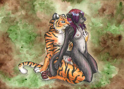 2011 alma_aurora almaaurora anal anthro feline female fur furry male panther penis straight tiger