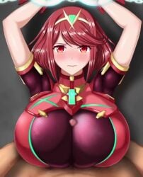 1boy 1girls animated arms_up blush breasts cum ejaculation huge_breasts juno_(pixiv32541104) longer_than_30_seconds longer_than_one_minute paizuri paizuri_over_clothes penis pov pyra_(xenoblade) sound tagme upper_body video xenoblade_(series) xenoblade_chronicles_2