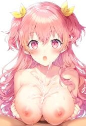 1boy 1boy1girl 1girls ai_generated areola areolae ass big_breasts blush boobjob breasts breasts_out completely_naked completely_naked_female completely_nude completely_nude_female cum cum_drip cum_on_breasts cumshot female female_focus high_resolution highres male momoi_airi naked nipples paizuri pink_eyes pink_hair pov pressing_breasts_together project_sekai pussy titjob tits_out