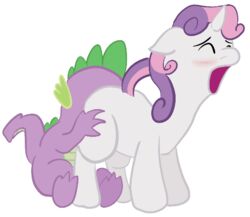 blush caluriri cub dragon equine female feral friendship_is_magic hair horn horse licking male my_little_pony o_face oral oral_sex pony sex smooth_skin spike_(mlp) sweetie_belle_(mlp) tail tongue two_tone_hair unicorn